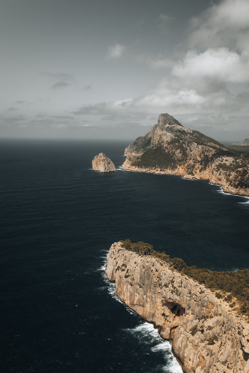 The remote pebble beach of Cala Figuera in northern Mallorca